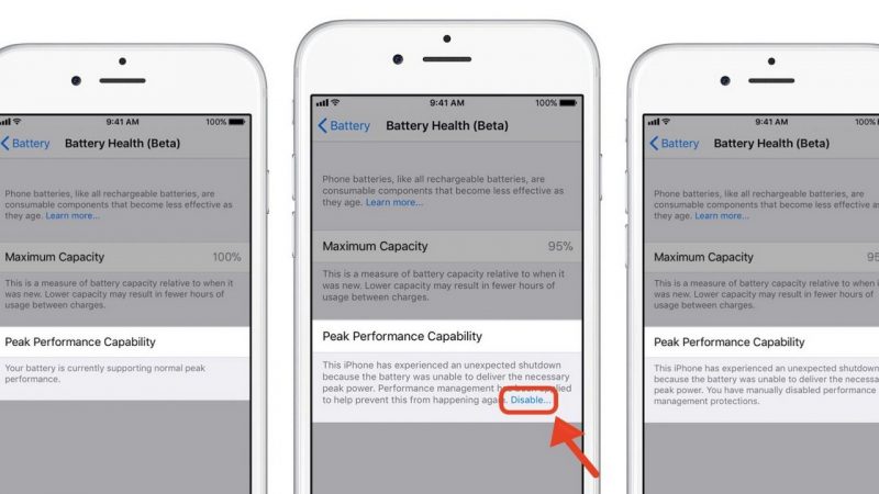 Cách tắt tính năng giảm hiệu năng khi chai pin trên iOS 11.3