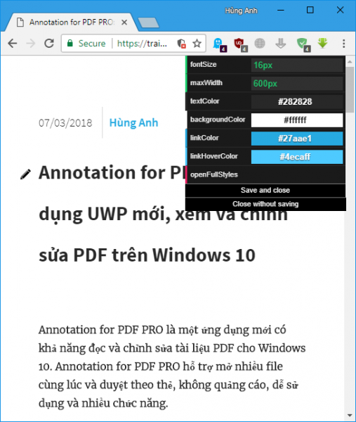 Top 4 tiện ích mở rộng bật Reader mode cho Chrome