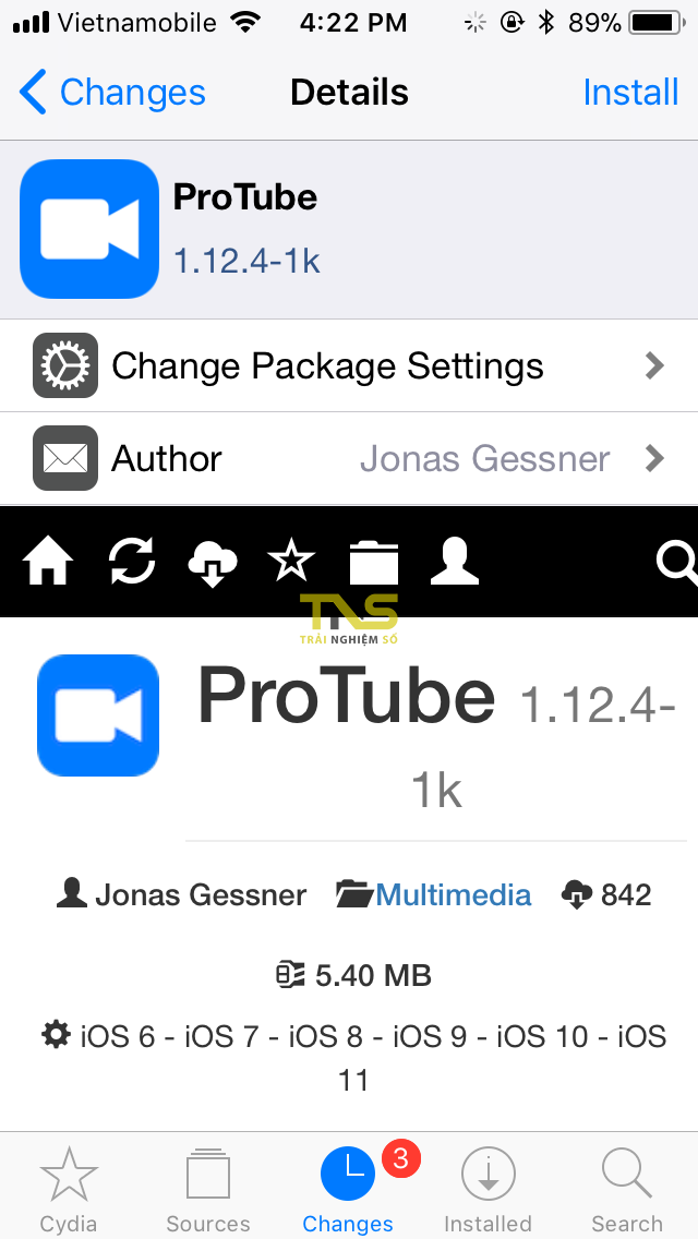 Cách cài tweak ProTube miễn phí trên iOS 11