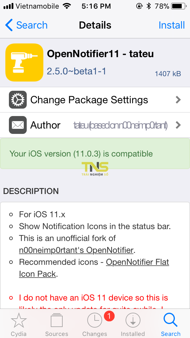 Cách hiển thị icon thông báo lên status bar độc lạ cho iOS 11