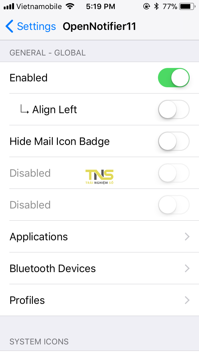 Cách hiển thị icon thông báo lên status bar độc lạ cho iOS 11