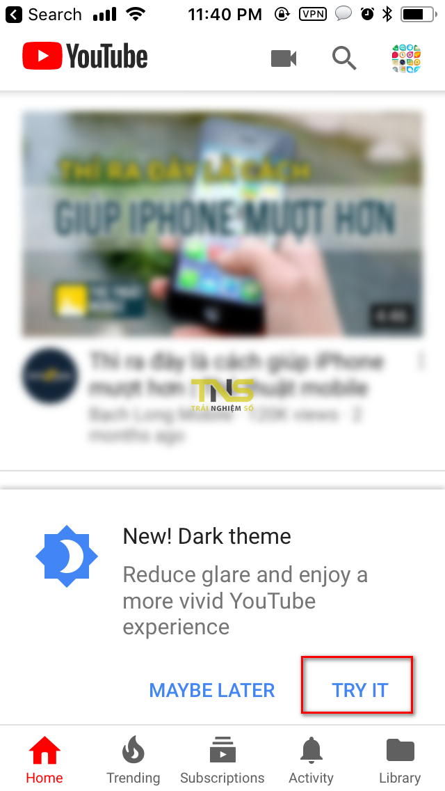 YouTube đã chính thức mở Dark Mode cho mọi thiết bị iOS