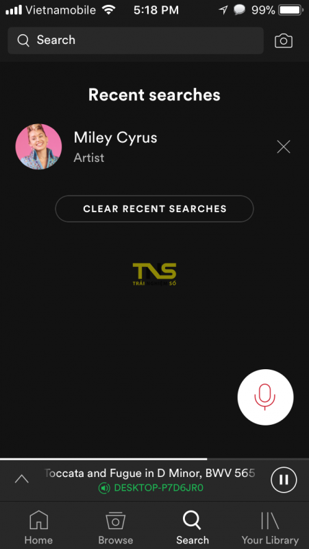 Trải nghiệm thử tính năng tìm kiếm bằng giọng nói trên Spotify