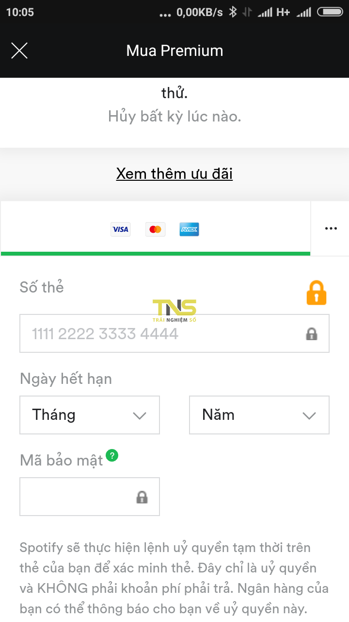 Cách đăng ký thử nghiệm Spotify Premium khi không có thẻ tín dụng