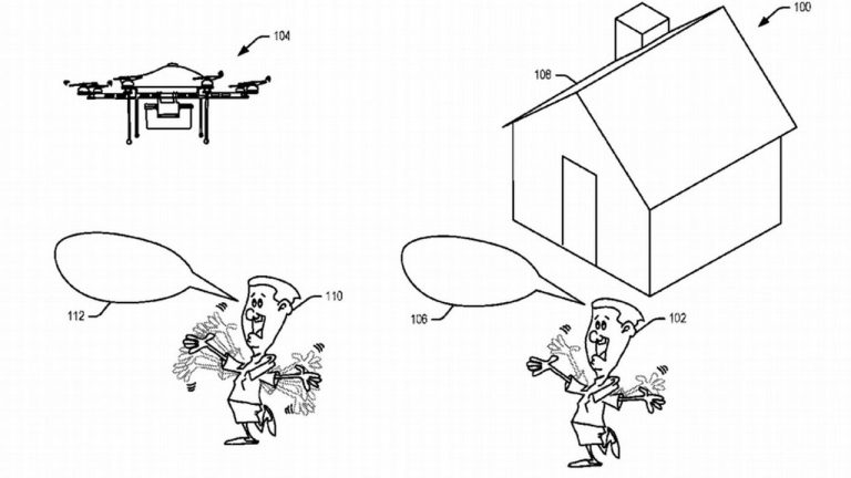 Amazon có bằng sáng chế về drone giao hàng biết nhận diện cử chỉ và tiếng nói người nhận