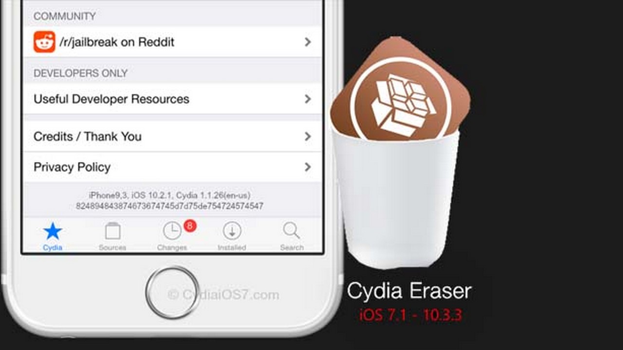 Cydia Eraser đang được saurik phát triển