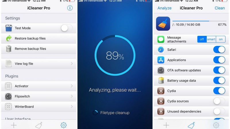 Đã có iCleaner Pro Beta cho iOS 11