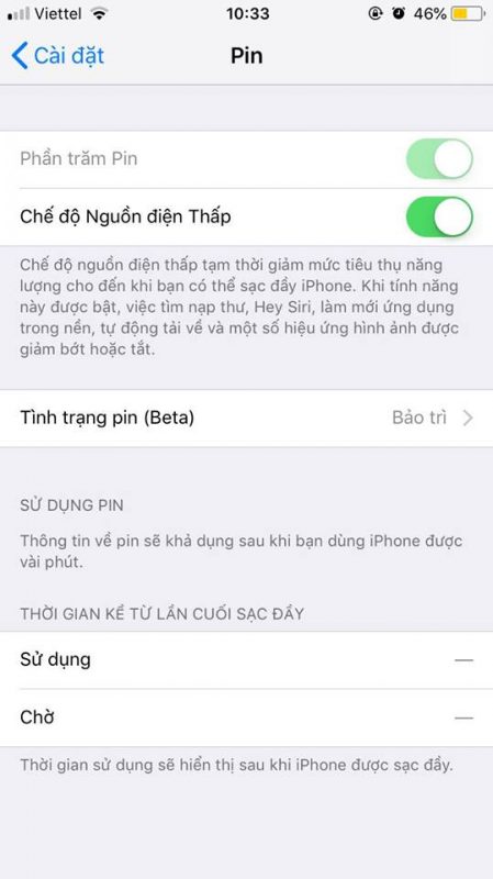 iOS 11.3 báo tình trạng pin "Bảo trì" nghĩa là gì?