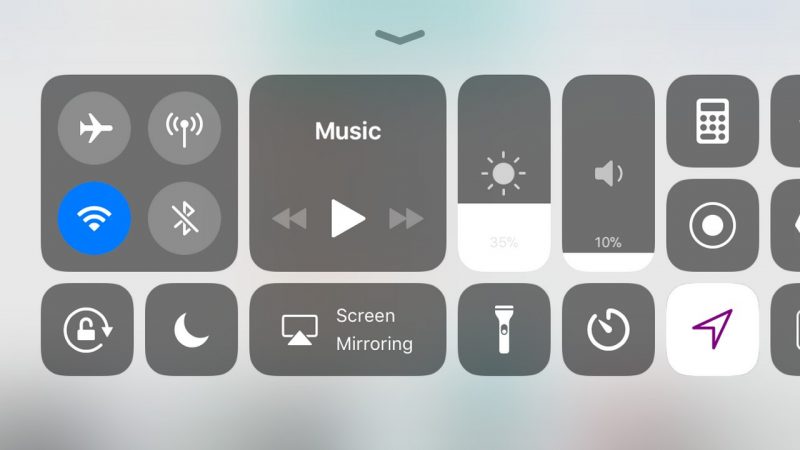 Cách thêm số phần trăm vào các thanh trên Control Center iOS 11 độc lạ