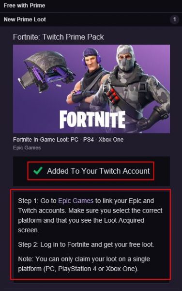 Twitch Prime claim offer step by step