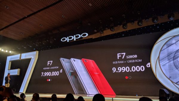 OPPO F7 ra mắt, giá từ 7.99 triệu đồng