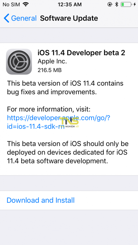 iOS 11.4 beta 2 đã có thể tải về