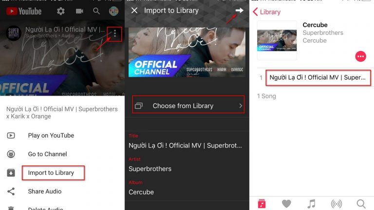 Cách chép nhạc YouTube vào iPhone trực tiếp không cần máy tính