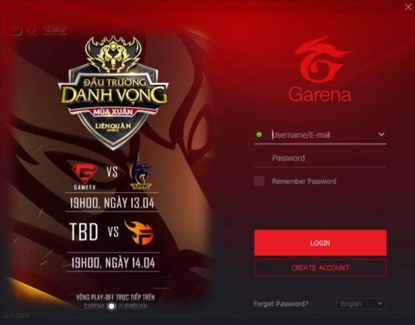Chuyển vùng Garena