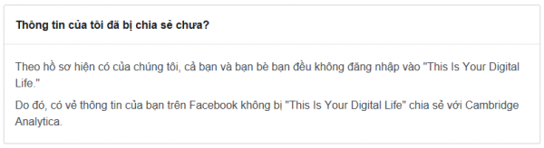 Cách kiểm tra thông tin Facebook có bị chia sẻ với Cambridge Analytica không
