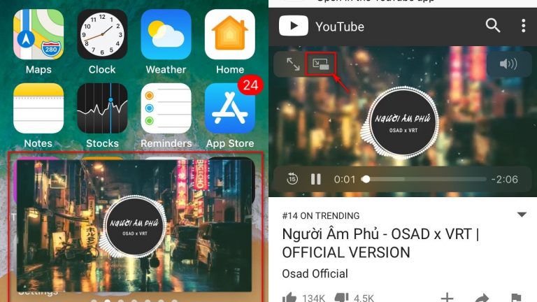 Xem video YouTube dạng cửa sổ bong bóng trên iOS