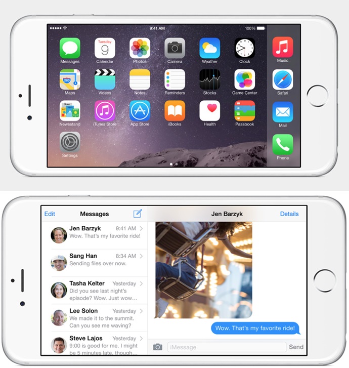 Cách quay ngang màn hình iPhone 5s, 6, 6s, 7, 8, X chạy iOS 11