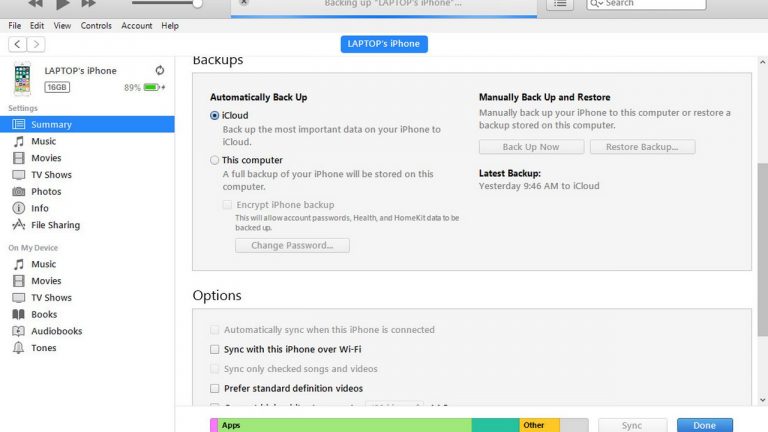 Thư mục backup của iTunes trên máy tính ở đâu?