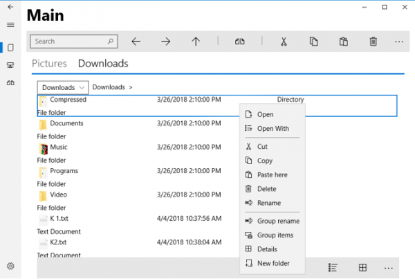 kommander (beta): Trình quản lý dữ liệu theo tab cho Windows 10