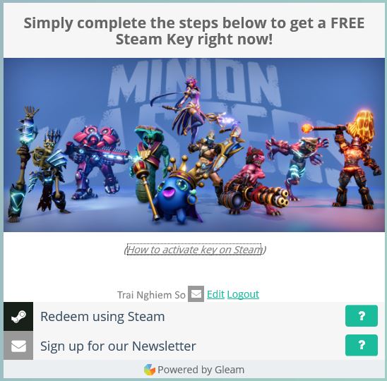 Minion Masters free Gleam.io