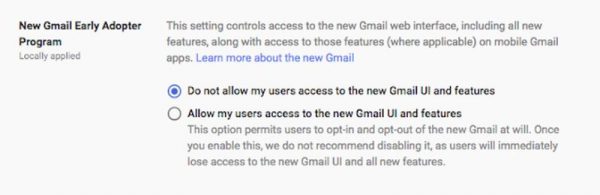 New Gmail Early Adopter Program