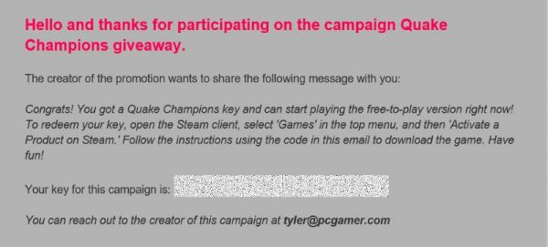 Quake Champions Giveaway