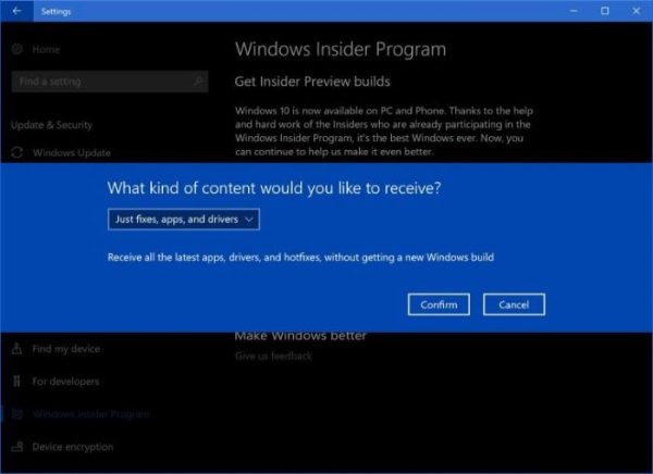 Windows 10 Windows Insider Program