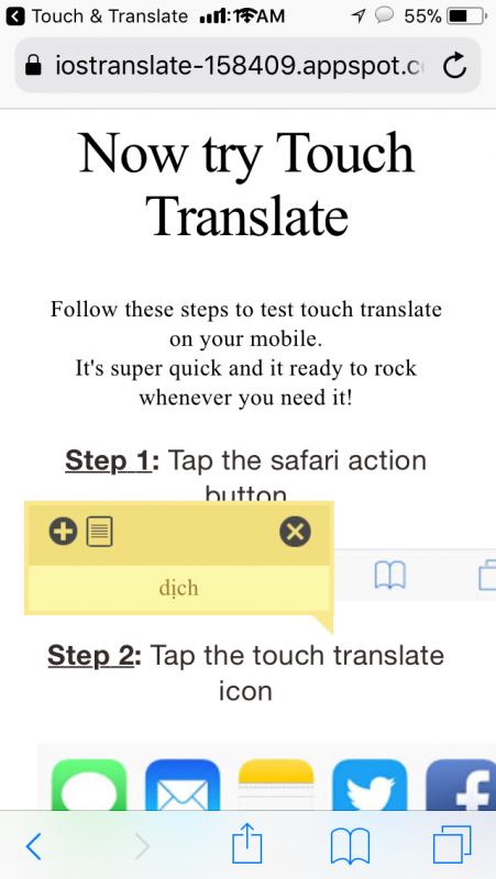 Đang miễn phí ứng dụng dịch Anh-Việt trình duyệt iOS, giá gốc 45.000đ