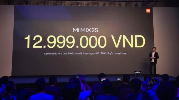 Mi Mix 2S bán qua Tiki từ 15/5, giá 12.99 triệu đồng