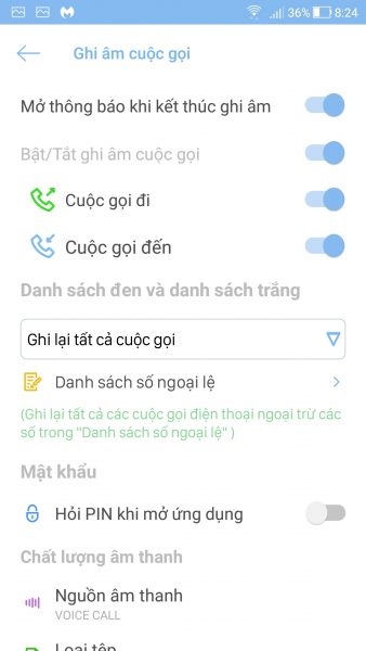 Screenshot 20180507 082500 338x600 - Ứng dụng ghi âm cuộc gọi tự động Call Recorder Pro đang miễn phí