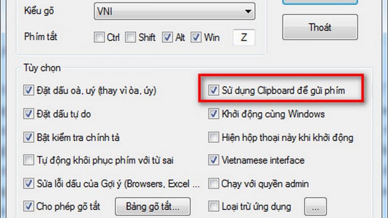 Tính năng Sử dụng Clipboard để gửi phím trên EVkey là gì?