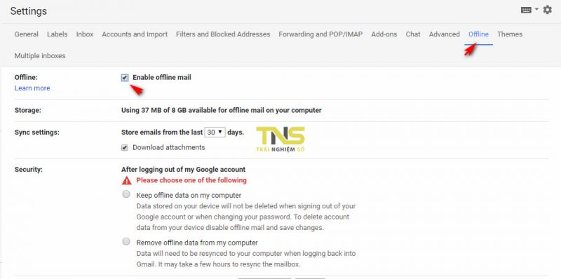 Cách bật Gmail offline để sử dụng khi không có kết nối internet