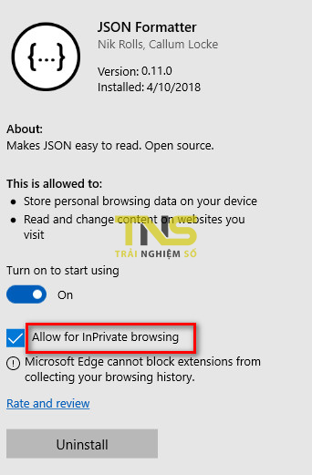 Cách chạy tiện ích mở rộng Microsoft Edge trên cửa sổ riêng tư (incognito mode)
