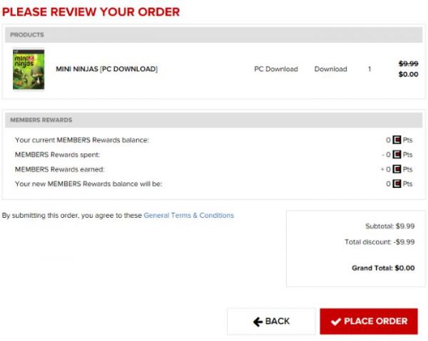 Mini Ninjas free Square Enix Store