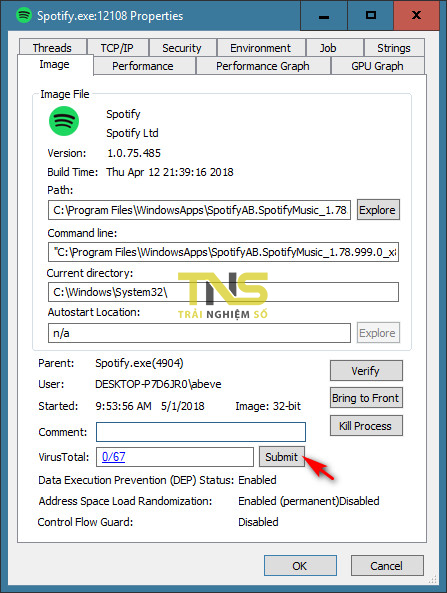 Cách kiểm tra virus toàn hệ thống Windows với VirusTotal kết hợp Process Explorer