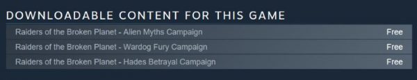Raiders of the Broken Planet free all DLC Steam