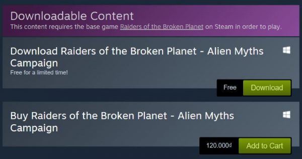 Raiders of the Broken Planet free all DLC Steam