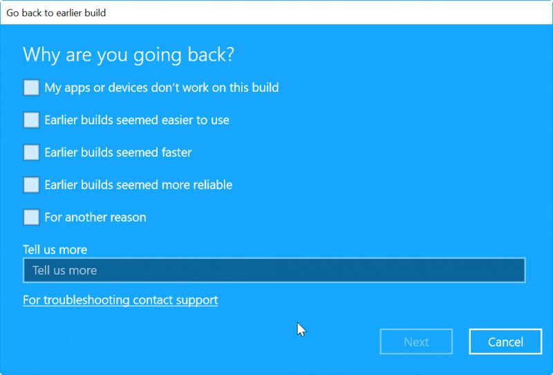 Cách gỡ cài đặt Windows 10 April Update và quay lại bản cũ