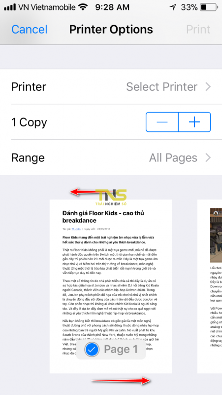 Cách xuất file PDF trực tiếp trên iPhone hay iPad