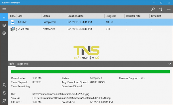 iDownload Manager: Trình tăng tốc download miễn phí và nhanh như IDM