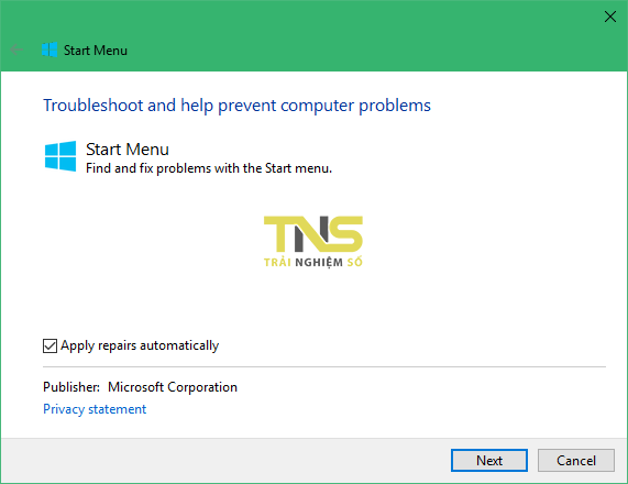 Khắc phục lỗi không mở được trình đơn Start trên Windows 10 April 2018 Update