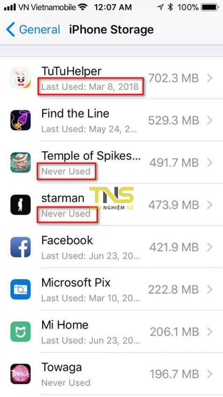 Cách "dọn rác iPhone" nhờ xoá nhanh các app ít sử dụng