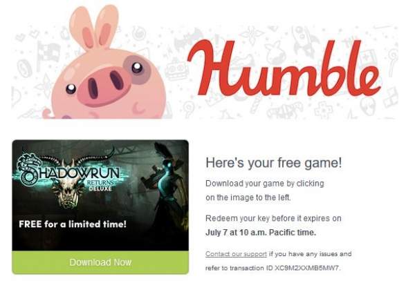 Shadowrun Returns Deluxe free Humble Store