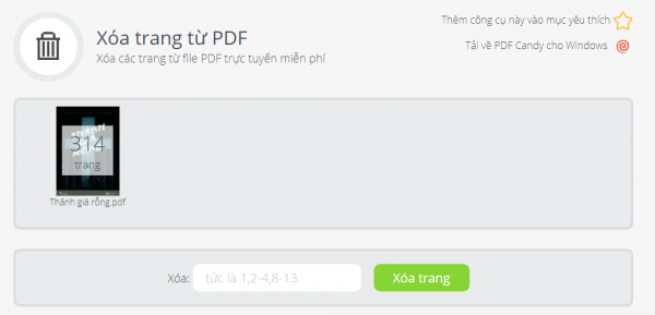 PDFCandy: Tiện ích chỉnh sửa PDF trực tuyến và trên Windows miễn phí