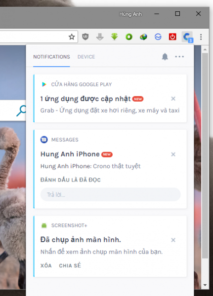 Crono: Xem thông báo, trả lời email, gọi điện, gửi file,… trên Android từ máy tính