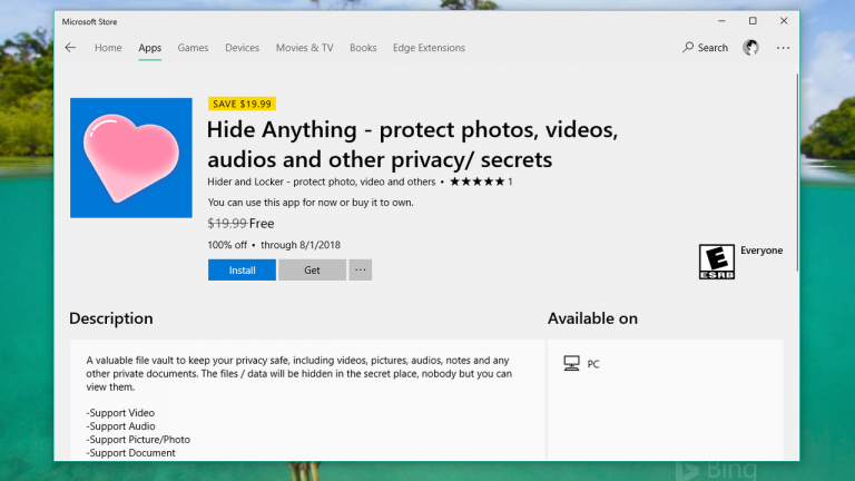 Giấu file trên Windows 10 với ứng dụng trị giá 464 ngàn đồng đang miễn phí