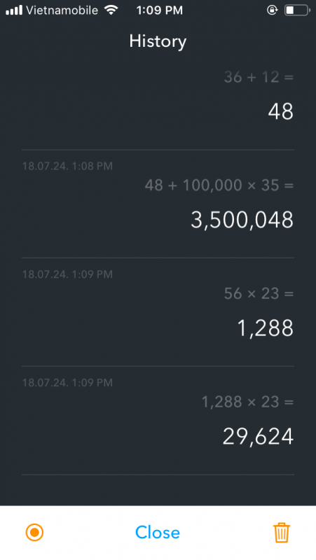 Basic Calculator Pro - ứng dụng máy tính có lưu lịch sử