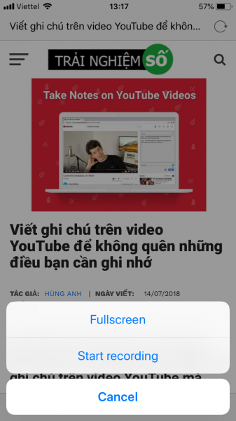 RBrowser - Recorder Browser: Trình duyệt iOS có khả năng quay video màn hình