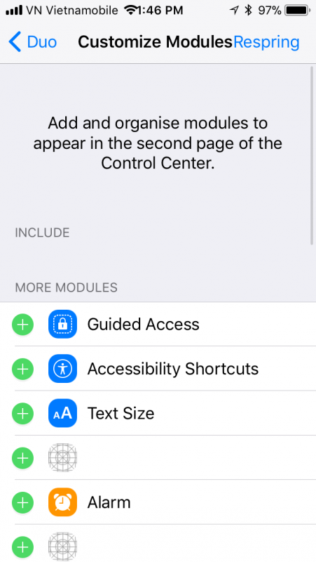 Duo - đem thêm một cửa sổ Control Center vào iOS 11