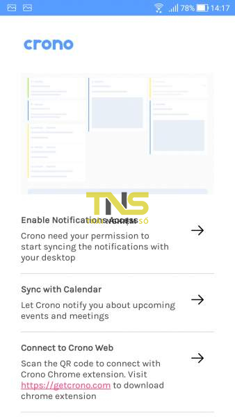 Crono: Xem thông báo, trả lời email, gọi điện, gửi file,… trên Android từ máy tính